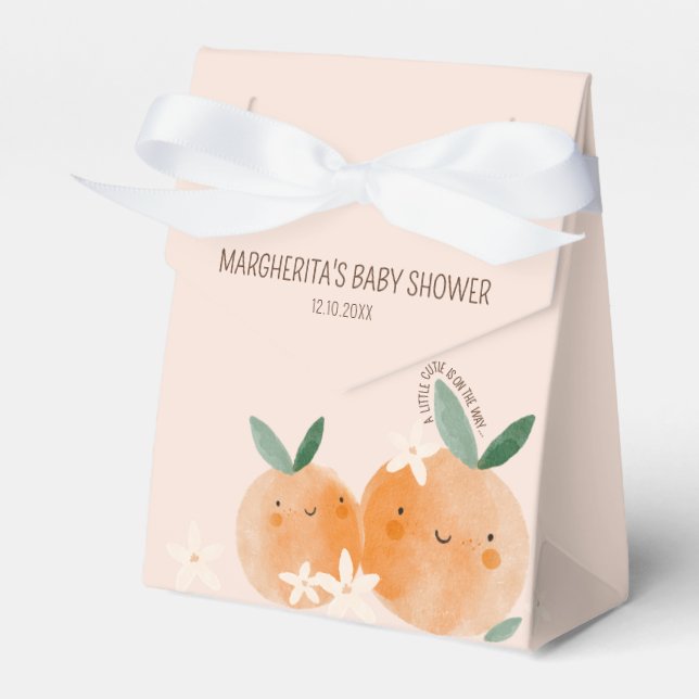 Ballotins Baby shower botanique Little Cutie Orange Citrus (Verso)