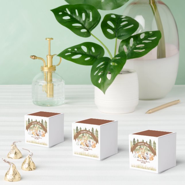 Ballotins Baby shower Brown Et Vert Des Animaux De Bois (Multiple)