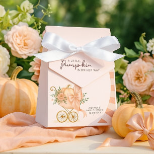 Ballotins Baby shower citrouille d'aquarelle rose Bow