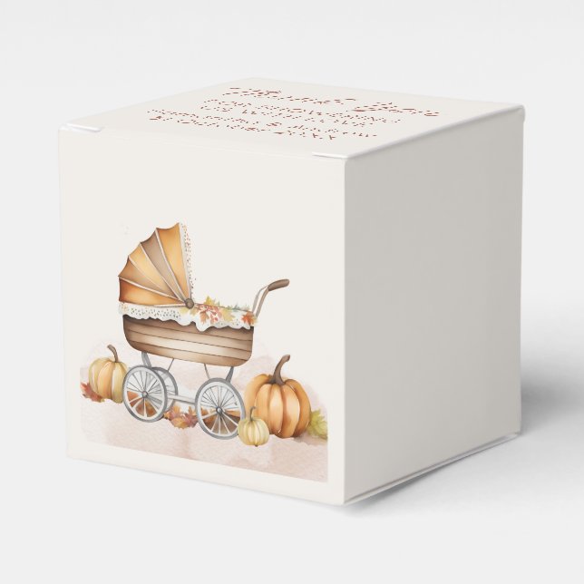 Ballotins Baby shower Citrouille de chute d'aquarelle (Verso)