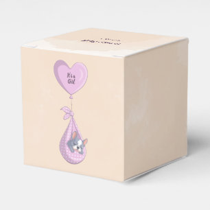 Ballotins Baby shower Coeur rose Chien-Chien-Chien mignon