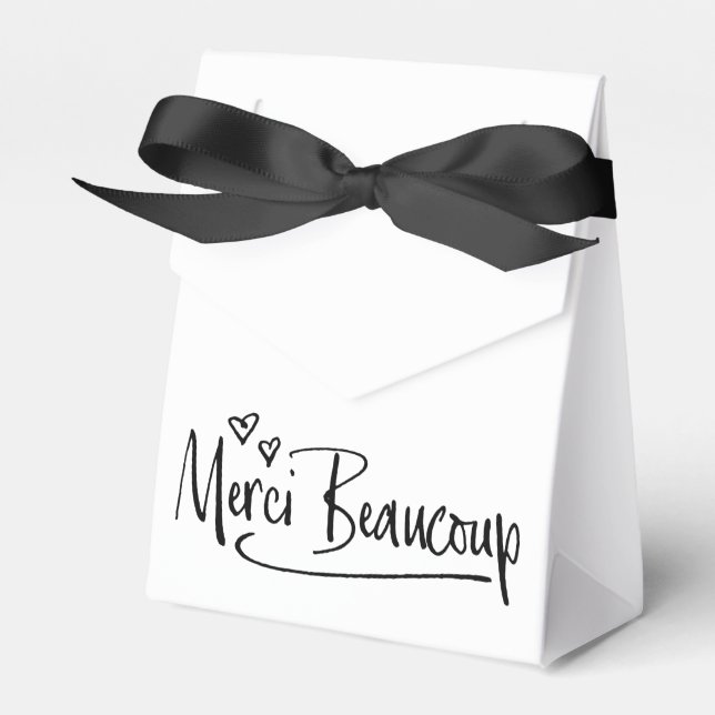 Ballotins baby shower croquis "Merci Beaucoup" Paris (Verso)