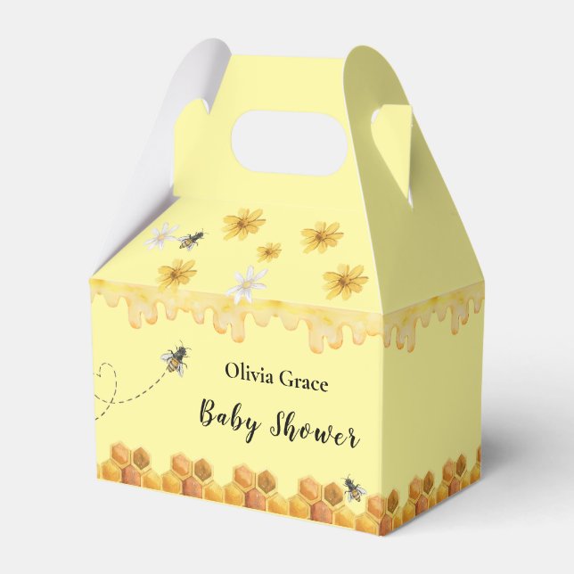 Ballotins Baby shower d'abeilles miel (Verso)