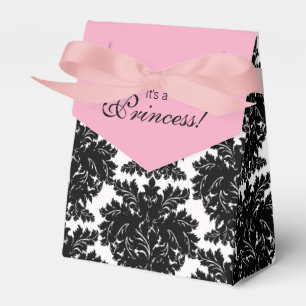 Ballotins Baby shower Damas rose et noir