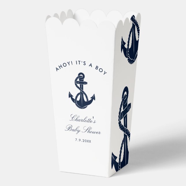 Ballotins Baby shower d'Ancre bleu marine (Recto)