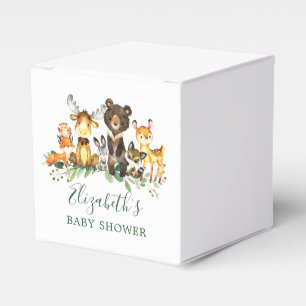 Ballotins Baby shower d'animaux des bois d'aquarelle