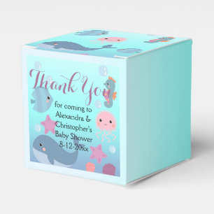 Ballotins Baby shower d'animaux marins océaniques Merci