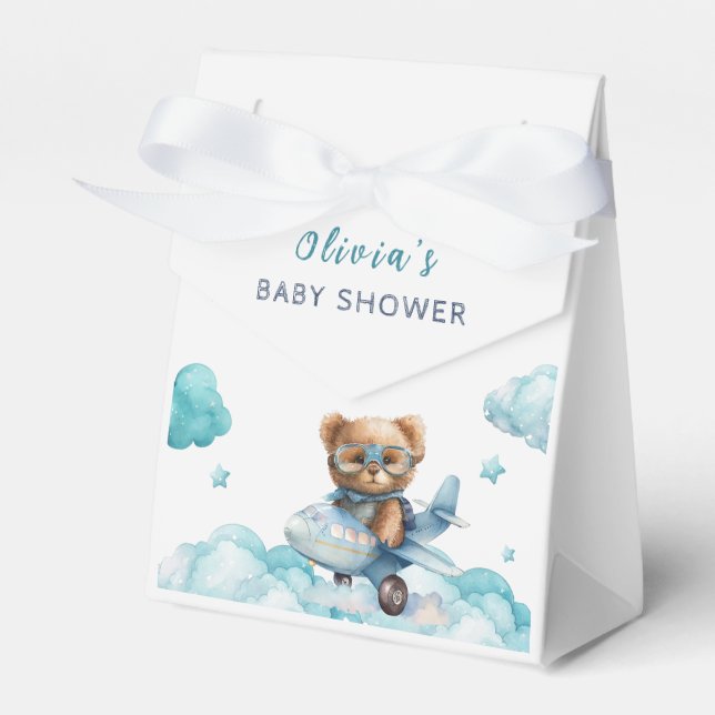 Ballotins Baby shower d'attente de l'ours en peluche (Verso)