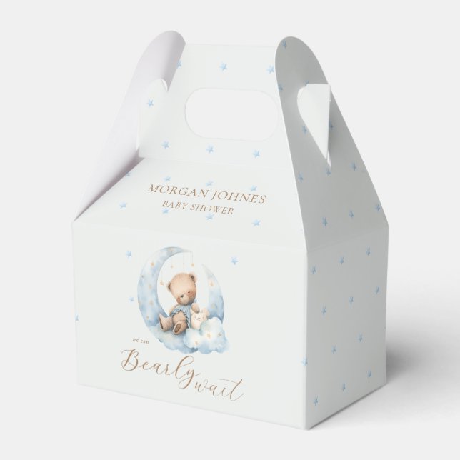 Ballotins Baby shower d'attente de l'ours en peluche (Verso)