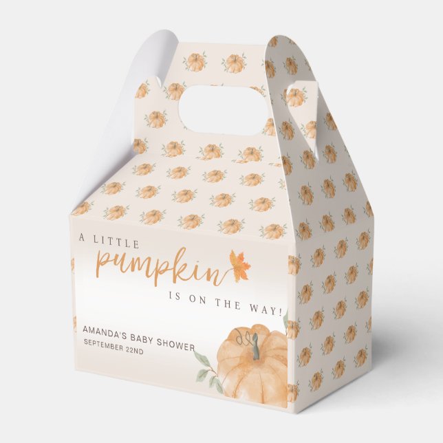 Ballotins Baby shower d'automne d'Orange Little Citrouille (Verso)