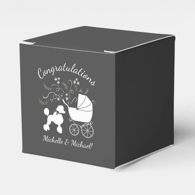 Ballotins Baby shower de caniche (Verso)