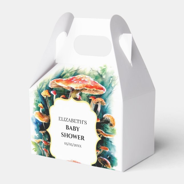 Ballotins Baby shower de champignons Little Boho (Verso)