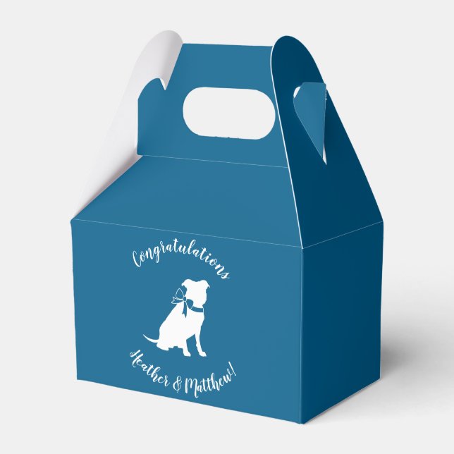 Ballotins Baby shower de chien taureau Pit (Verso)