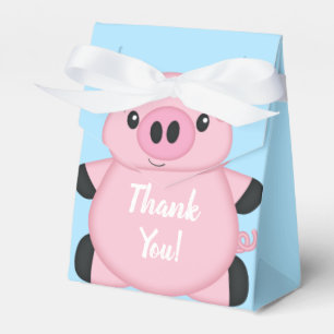 Ballotins Baby shower de cochon bleu