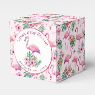 Ballotins Baby shower de Flamant rose tropical Favoriser boî