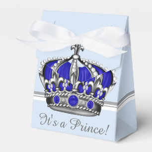 Ballotins Baby shower de garçon princier d'argent bleu