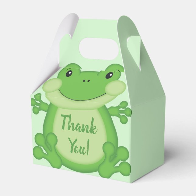 Ballotins Baby shower de grenouille vert (Verso)