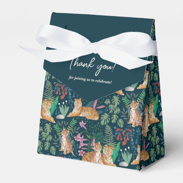 Ballotins Baby shower de la jungle de Tiger (Verso)