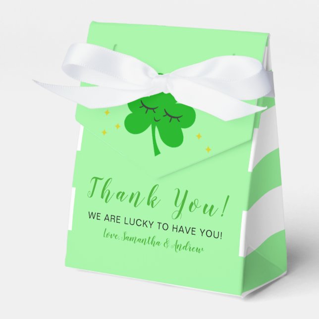 Ballotins Baby shower de la Saint Patrick Merci (Verso)