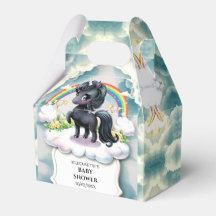 Baby shower de licorne noir lunaire