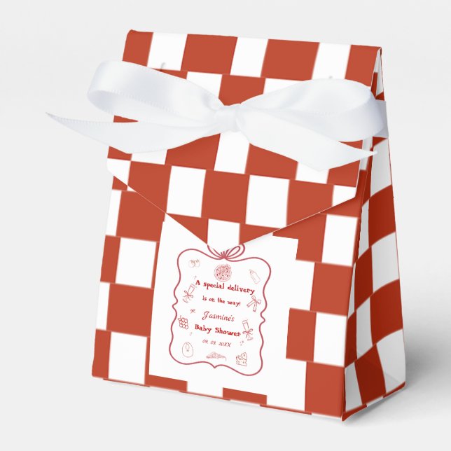 Ballotins Baby shower de livraison spéciale Pizza (Verso)