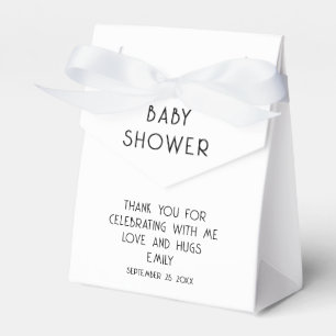 Ballotins Baby shower de nom de Merci minimal