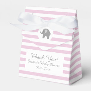 Ballotins Baby shower de parti pour éléphants rose et gris