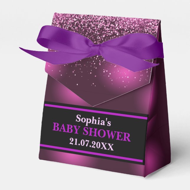 Ballotins Baby shower de Parties scintillant rose moche (Verso)
