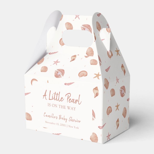 Ballotins Baby shower de perles Neutral Summer Ocean Seashel (Verso)