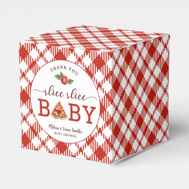 Ballotins Baby shower de pizza en tranches pour bébés Ballot (Verso)