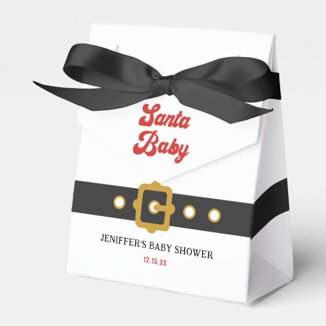 Ballotins Baby shower de vacances pour bébés à Père Noël (Verso)