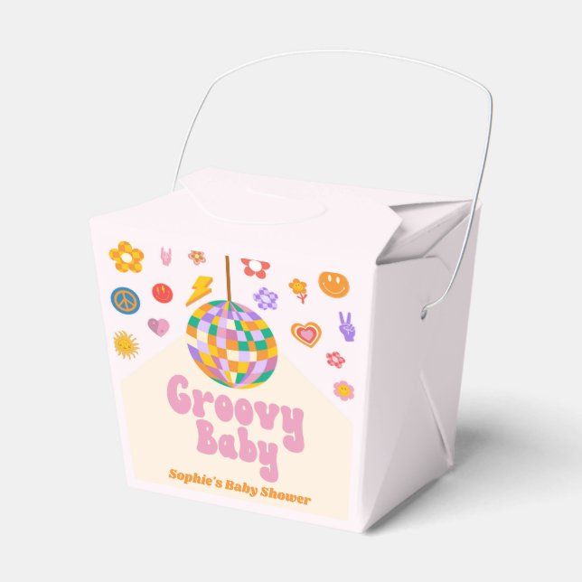 Ballotins Baby shower Disco Ball de Baby Retro 70 super (Verso)