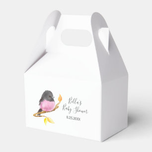Ballotins Baby shower d'oiseaux roses Robin