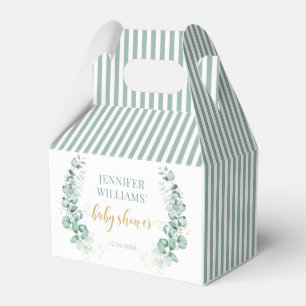 Ballotins Baby shower d'or Eucalyptus merci ballotin