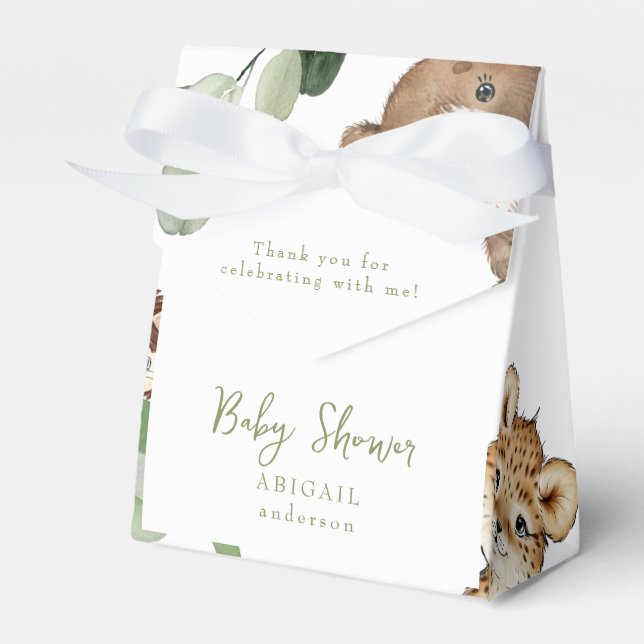 Ballotins Baby shower du Royaume des animaux des bois (Verso)