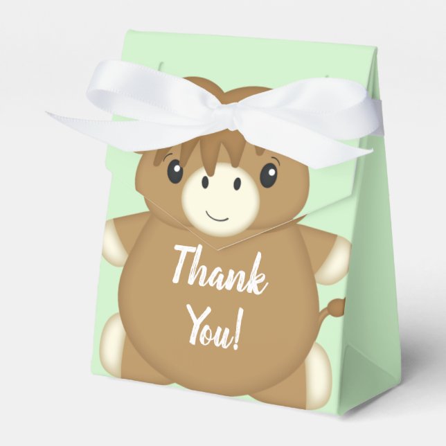 Ballotins Baby shower écossais Highland Cow (Verso)