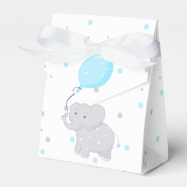 Ballotins Baby shower éléphant garçon mignonne Ballotin (Verso)