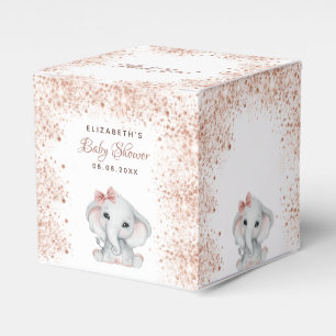 Ballotins Baby shower éléphant rose or rose parties scintill