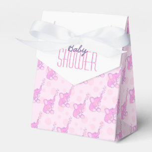 Ballotins Baby shower éléphants rose blanc cadeau ballotin