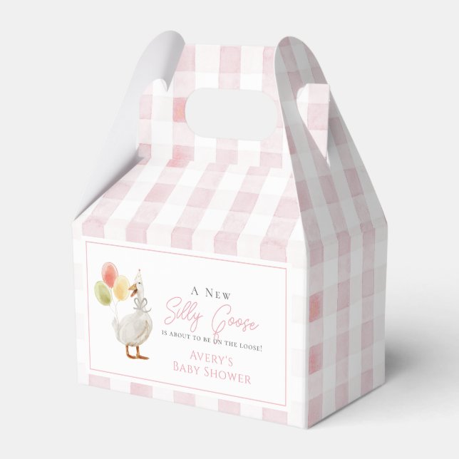 Ballotins Baby shower En vichy rose oie sot (Verso)