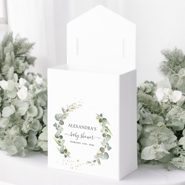 Ballotins Baby Shower Eucalyptus Végétal Bohème Rustique (Créateur téléchargé)
