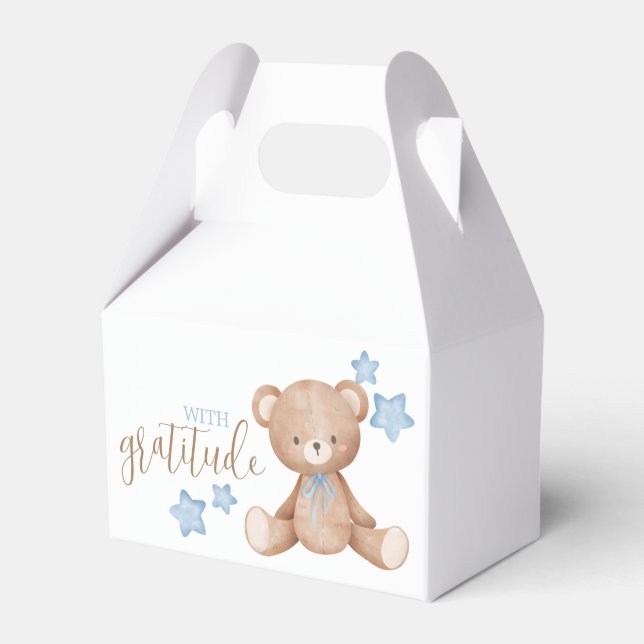 Ballotins Baby shower Fête Faveur Box - Thème Ours (Verso)