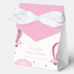 Ballotins Baby shower Fille à Ballon Rose Elegant Hot Air
