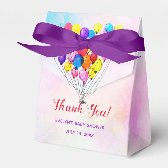 Ballotins Baby shower fille | Purple Rainbow BALLOON LOVE (Verso)