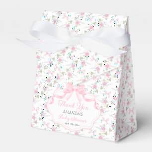 Ballotins Baby Shower Fille Ruban Rose Toile De Jouy