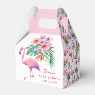 Ballotins Baby shower Flamant rose Ballotin - rose tropicale