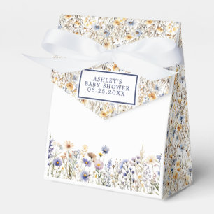 Ballotins Baby Shower Fleur Sauvage Bleue Aquarelle Bohème