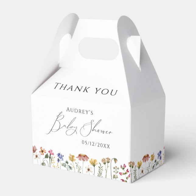 Ballotins Baby shower Fleur sauvage coloré (Verso)
