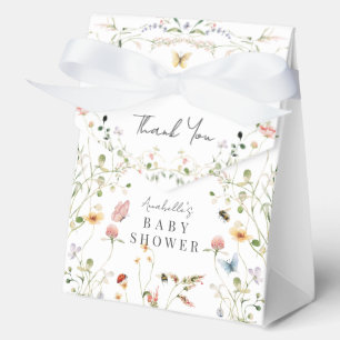 Ballotins Baby shower fleur sauvage d'aquarelle de papillon