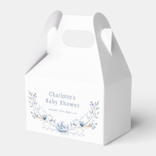 Ballotins Baby shower floral bleu hiver classique